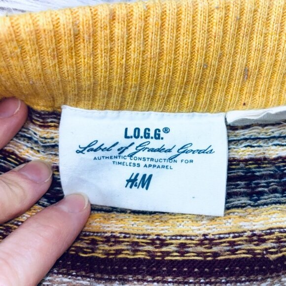 Vintage Yellow Striped Knit Mini Skirt - Picture 4 of 9